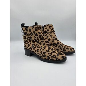 Cole Haan Kimberly Womens Water Resistant‎  Ankle Boots Fur W22302 Leopard 5.5